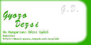 gyozo dezsi business card