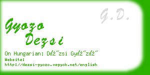 gyozo dezsi business card